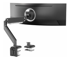 VIVO Aluminum Single Pneumatic Monitor Desk Mount Ultrawides up to 49