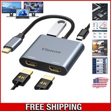 Versatile USB C Dual HDMI Adapter - 4K@30Hz & USB 3.0 Support for All Devices picture