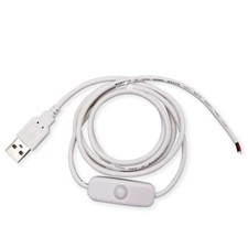 USB Male to DC 2 Pin Wire Push Button On/Off Switch Conversion Cable Cord 1.5M picture