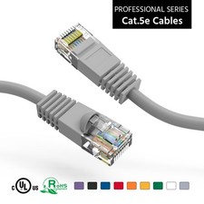 2Ft CAT5E UTP Ethernet Network Booted Cable Gray picture