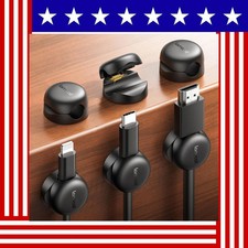 Lamicall Cable Clips, Spring Cord Organizer Holder - 6Pack Latest Compact Desk.. picture