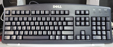 DELL SK-8110 Black PS/2 Wired Standard Desktop Computer Keyboard Works Great picture