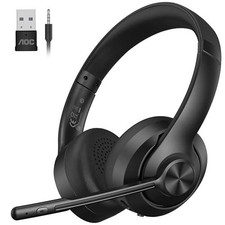 Wireless Headset with Mic for Work, Bluetooth 5.4 Computer Headphones with USB-C picture
