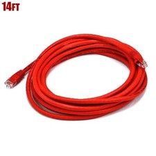 14FT Cat5E RJ45 Ethernet LAN Network UTP Patch Cable Stranded Copper Wire Red picture
