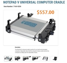 99.99% Pristine Gamber-Johnson 7160-0250 NotePad V Universal Computer Cradle Key picture
