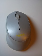 Logitech M330 Silent Plus Wireless Optical Mouse Gray Yellow Unifying Receiver picture