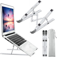 Laptop Stand for Desk, Adjustable Foldable Aluminum Riser, Silver picture