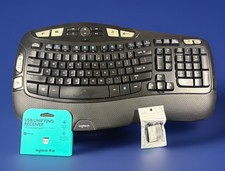 Logitech K350 Keyboard w/New Dongle & Keyboard Feet Comfort Wave Wireless-Tested picture