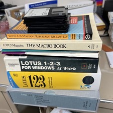 Vintage Lotus 1-2-3 Software Manuals Disks Lot Release 2.0a 1.0a Upgrade Floppy picture