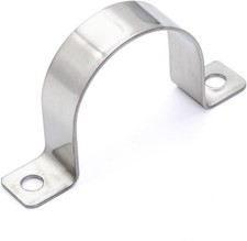 6 Pcs 2 Inch Conduit Clamps Metal U Bracket Stainless Steel Strap picture