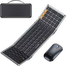 ProtoArc XKM01 Full-Size Foldable Keyboard & Mouse Combo - Gray/Black picture
