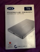 LaCie Porsche Design Mobile Drive 1TB USB-3.0 USB-2.0 External Hard Drive-SEALED picture