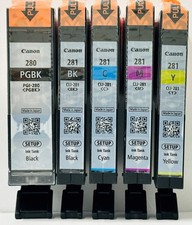 New Genuine Canon PGI-280 CLI-281 Black Color 5PK Setup Ink Cartridges picture