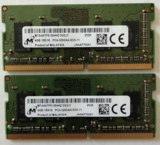 Micron 8GB Kit (2x4GB) DDR4 3200MHz PC4-25600 SO-DIMM Laptop RAM Tested picture