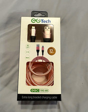 eGTech 12ft Braided USB-A to Micro-USB Charging Cable Rose Gold picture
