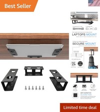 Sleek Under Desk Laptop Mount - Maximize Space with Anti-Scratch Protection picture