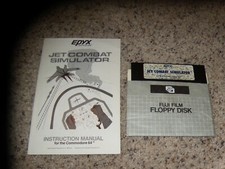 Jet Combat Simulator Commodore 64 C64 game with manual picture