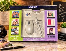 🔥🖥️ VINTAGE WACOM GRAPHIRE 4x5 PEN MOUSE TABLET KIT • ORIGINAL BOX 🎨✨ picture