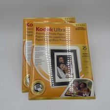 NEW Kodak Ultra Premium Photo Paper High Gloss 25 Sheets 8.5 in  x 11” ( 2 Packs picture
