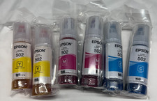 Epson EcoTank Ink 502 Combo Pack 2 Cyan 2 Magenta 2 Yellow Sealed picture