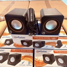 Manhattan USB Powered Stereo Speaker System 2600 Series Compact For Computer picture
