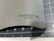Nordik Leather Desk Mat Cable Organizer Alaskan Gray 35 X 17