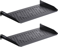 Rackpath 1U Cantilever Universal Rack Shelf - 10In Deep – Rackmount Shelf for 19 picture