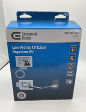 Commercial Electric Low Profile TV Cable Organizer Kit White 1001 863 164 picture