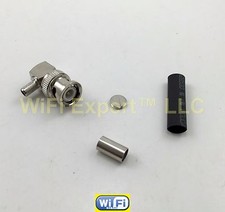 BNC right angle male plug crimp for RG58 LMR195 RG142 RG400 Cable Coonector picture