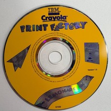 IBM Crayola Print Factory Software CD Version 1.0 PC Vintage picture