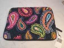 VERA BRADLEY Quilted Cotton Laptop Sleeve 'Twilight Paisley'  Size 16