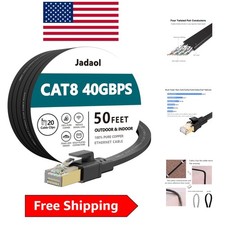 50FT High-Speed Cat8 Ethernet Cable - 40Gbps, Tangle-Free for Gaming & Streaming picture