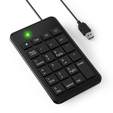 Wired USB-A Number Pad Numeric Keypad for Laptop, 23 Keys Numpad Keyboard picture
