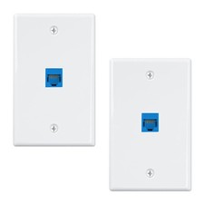 iwillink (2-Pack) Ethernet Wall Plate, 1-Port Keystone Jack Wall Plate with RJ45 picture
