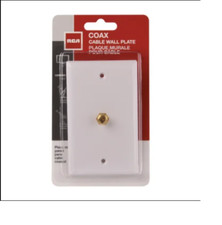 PE RCA Single Coaxial Flush-Mount Wall Plate picture