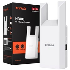 Tenda WiFi Extender N300, Signal Booster, with Ethernet white picture