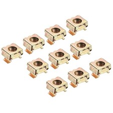 M6 Cage Nut Carbon Steel Zinc Plated for Server Rack Cabinet Yellow Zinc 30Pcs picture