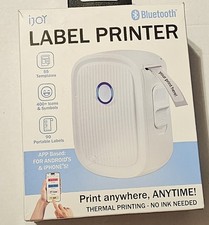 iJOY Bluetooth Thermal Mini Label Printer L12 White Android iPhone New Boxed picture