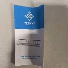 Yecaye Reusable Cable Management Tray 2 Pack Black Steel Under Desk Organizer picture