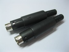 10 Pcs DIN Plug Connector 3 Pin Mini with Plastic Handle New picture