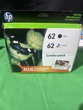 HP 62 Ink Cartridges Black TriColor Combo Pack Photo Paper F6U00FN OCT/ 2016 picture