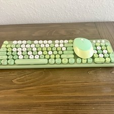 UBOTIE SK-621BT Bluetooth Wireless Keyboard 84 Keys Retro Green picture