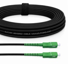 15M Black Armored Fiber Optic Cable SC to SC 49.21ft 15m Fiber Optic for Sale picture