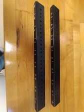 NavePoint 9U Vertical Rack Rail Pair DIY Kit with Hardware, Black picture