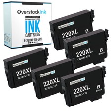 5PK T220XL 220XL Black Ink Cartridges Fits Epson Workforce WF2630 2650 2660 2750 picture