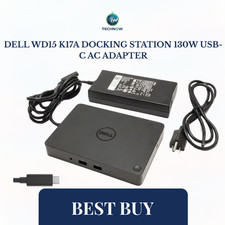 Dell WD15 K17A Docking Station 130W USB-C AC Adapter picture