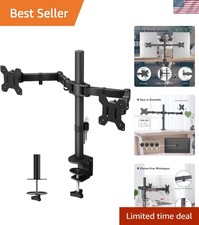 Dual Monitor Desk Mount for 13–27 Inch Screens - Full Motion Flexibility picture