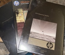 HP Photo Paper Lot 13x19 75 sheets SATIN & MATTE New SEALED 3 Packs picture