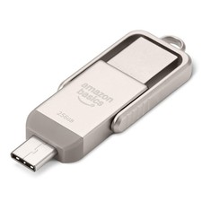 Amazon Basics LS25USBC256G1 256GB USB-C 3.2 Gen 1 Flash Drive Silver 400 Mbps picture