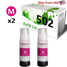 2PACK T502 502 Magenta Refill Ink Bottle Work With ET-2700 Printer picture